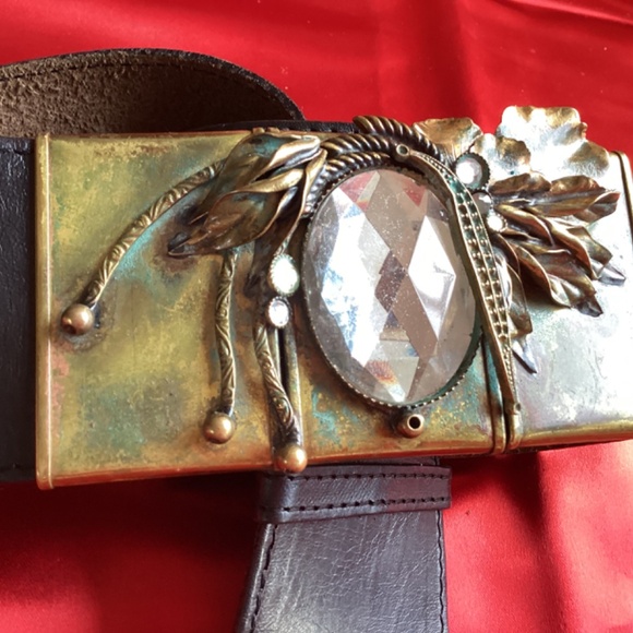 Black Leather Custom Design Belt